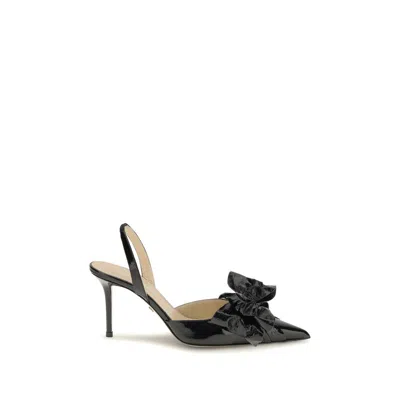 Mach&mach 85mm Bow-embellished Slingback Pumps In Black