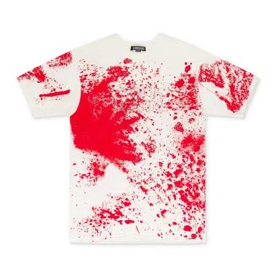 Sankuanz White Splattered T-shirt In Multi