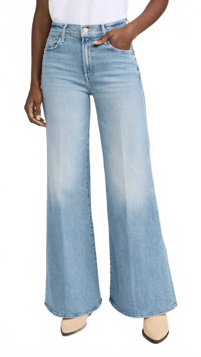 Mother Highr Rise Twister Skimp Wide Leg Jeans In Horseback To Quarterback In Blue