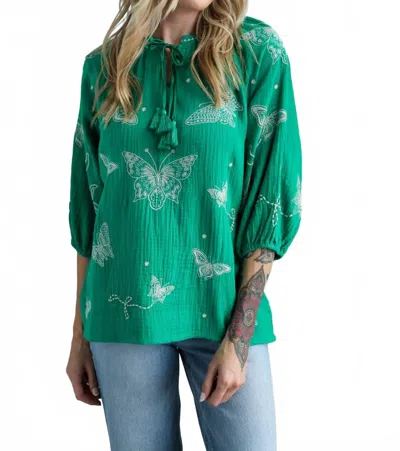 Johnny Was Koleen Blouse In Green In Green