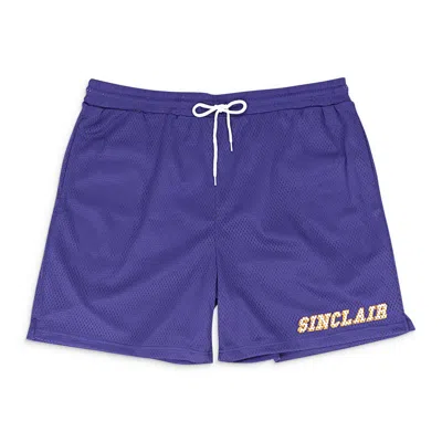Sinclair Logo-print Drawstring Shorts In Purple
