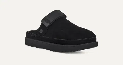 Ugg Chic Sheepskin Sandals With Adjustable Strap And Cushioned Sole In Black