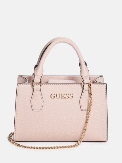 Guess Factory Eldoria Logo Mini Satchel In Pink