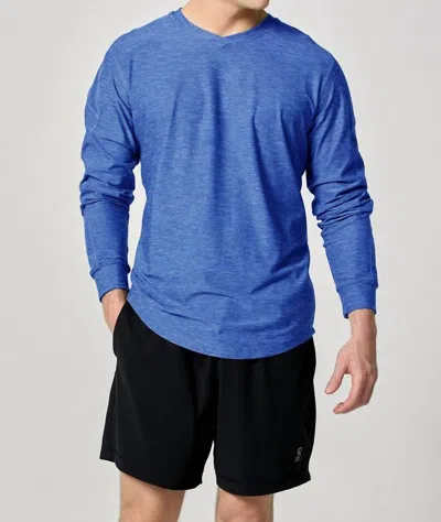 Sofibella Men's Classic Long Sleeve In Royal Melange In Blue