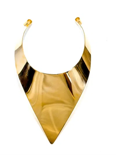 Avenue Chic Pectoral Collar Necklace In Gold In Gold