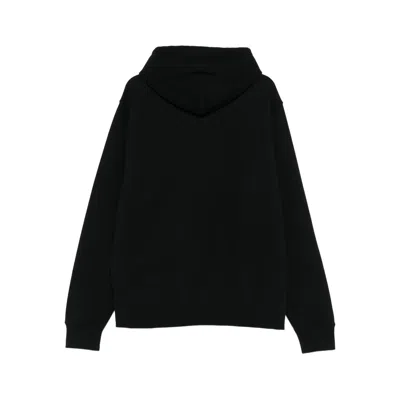 Burberry Hoodie With Front Pocket And Ribbed Cuffs In Black