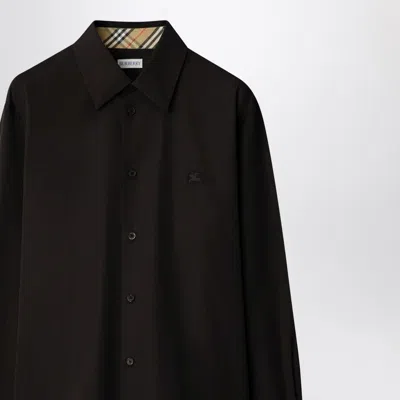 Burberry Long Sleeve Shirt Featuring Structured Collar In Brown