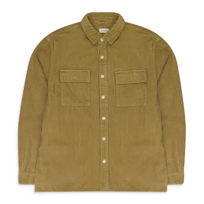 Saturdays Surf Nyc Khaki Magnus Heavy Cord Long Sleeve Button-down Shirt In Green