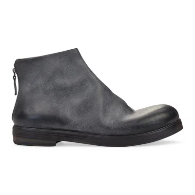 Marsèll Black Nero Zucca Zeppa Ankle Boots In Black