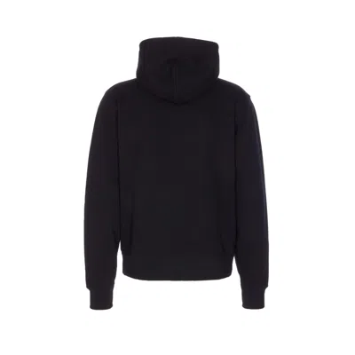Burberry Hoodie With Front Pocket And Ribbed Cuffs In Blue
