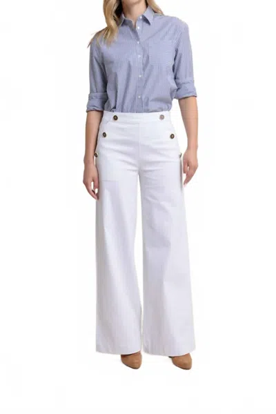 Southern Tide Thalia Sailor Pant In Classic White In White
