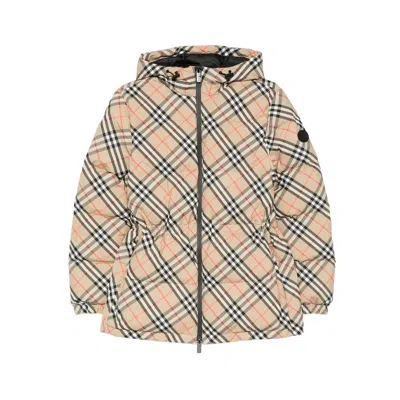 Burberry Checked Jacket In White
