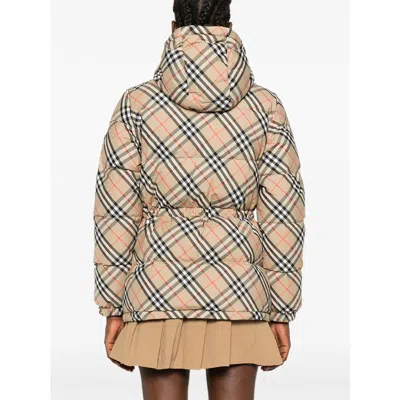 Burberry Checked Jacket In White