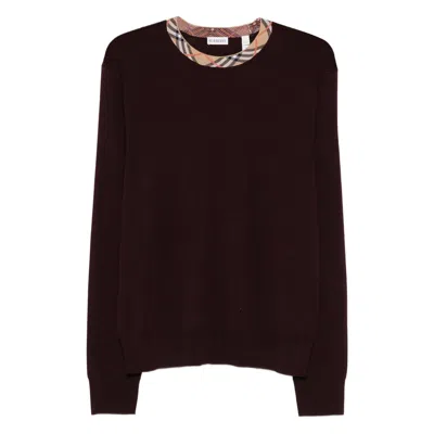 Burberry Long-sleeved Sweater In Red