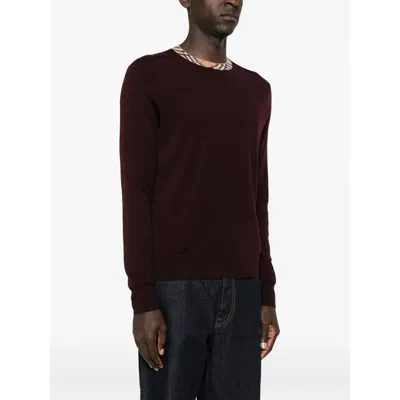 Burberry Long-sleeved Sweater In Red