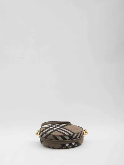 Burberry Womens Brush Bridle Cotton-blend Clutch Bag In Brown