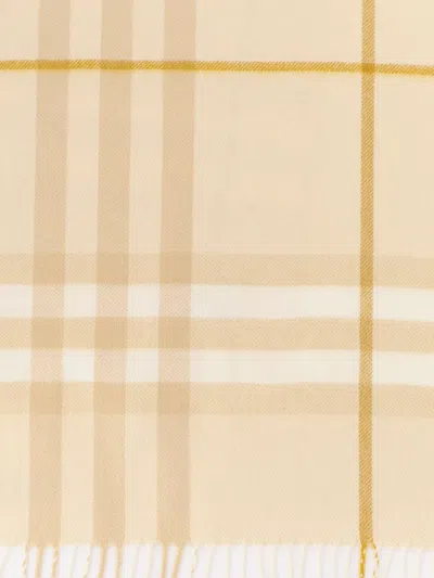 Burberry Giant Check Cashmere Scarf In Neutral