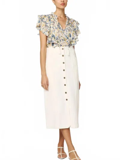 Cleobella Arista V Neck Blouse In Carina Print In Multi