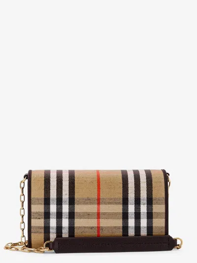 Burberry Canvas Shoulder Bag In Multi