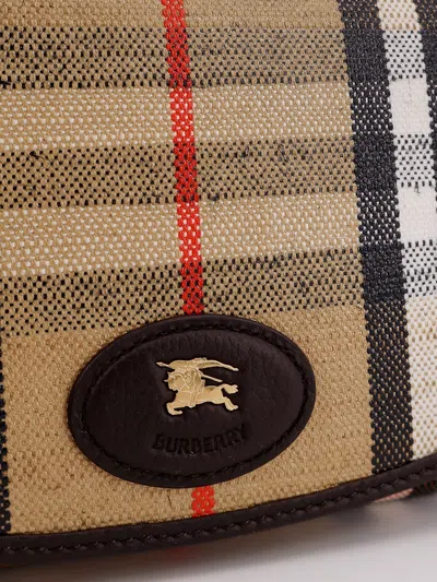 Burberry Canvas Shoulder Bag In Multi