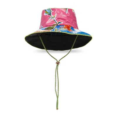 Equihua Multicolor Paniolo Vaquero Fisherman Hat In Pink