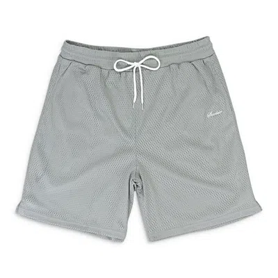 Sinclair Script Logo Mesh Grey Shorts In Gray