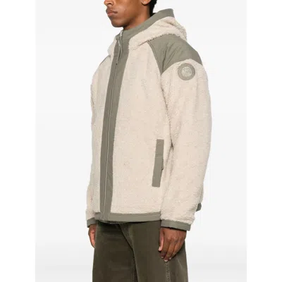 Canada Goose Wool Blend Reversible Bomber Jacket In Neutral