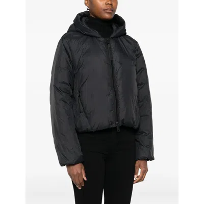 Canada Goose Elba Hooded Puffer Jacket In Black