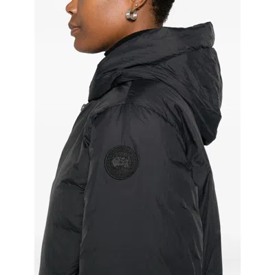 Canada Goose Elba Hooded Puffer Jacket In Black