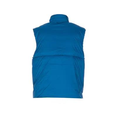 Canada Goose High Neck Sleeveless Quilted Jacket With Pockets In Blue