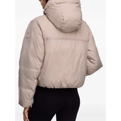 Canada Goose Packable Hooded Jacket Featuring Zip Pockets In Neutral