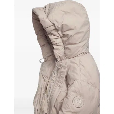 Canada Goose Packable Hooded Jacket Featuring Zip Pockets In Neutral