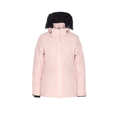 Canada Goose Hooded Quilted Jacket Side Pockets In Pink