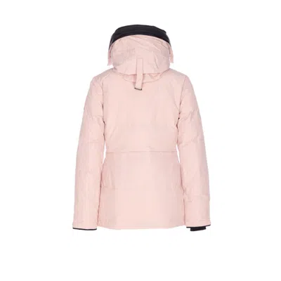 Canada Goose Hooded Quilted Jacket Side Pockets In Pink