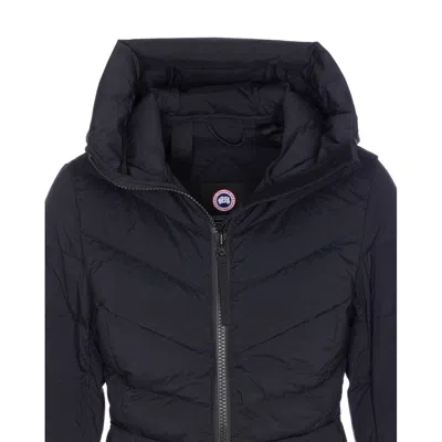 Canada Goose Black Clair Jacket Frontal Zip Closure In Blue