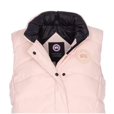 Canada Goose High Neck Padded Vest With Zip Pockets In Pink