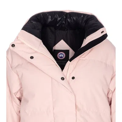 Canada Goose Long-sleeved Stand-collar Down Jacket In Pink
