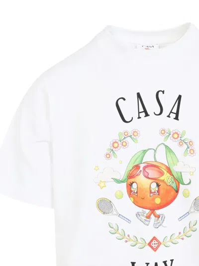 Casablanca Print T-shirt In White