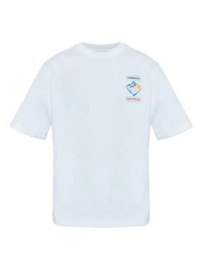 Casablanca Men Graphic Print T-shirt In White