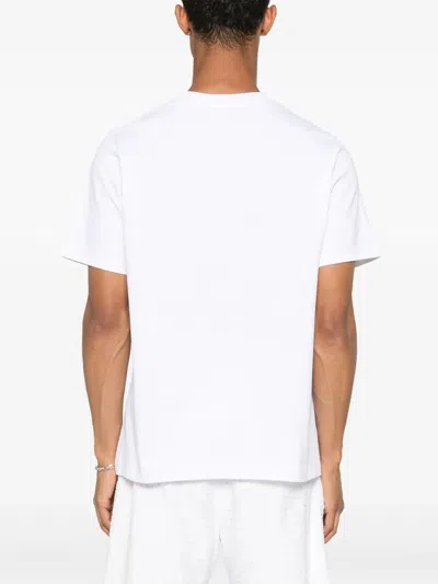 Casablanca Graphic Print Crew Neck T-shirt With Straight Hem In White
