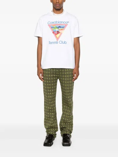 Casablanca Tennis Club Icon T-shirt In White