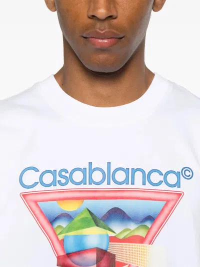 Casablanca Tennis Club Icon T-shirt In White