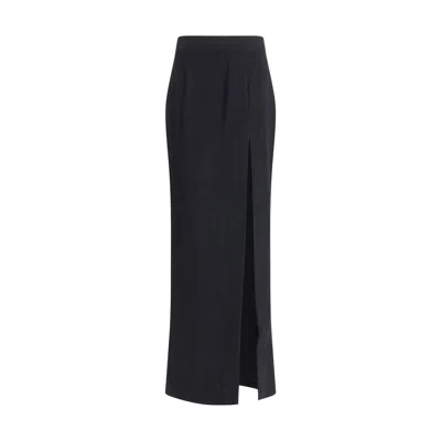 Alessandra Rich Women Tweed Long Skirt In Black