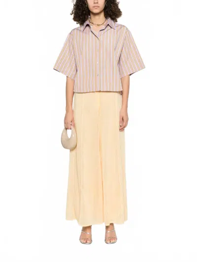 Forte Forte Gestreiftes Hemd In Yellow