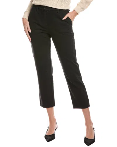 Eileen Fisher Petite Garment-dyed Utility Tapered Pant In Black