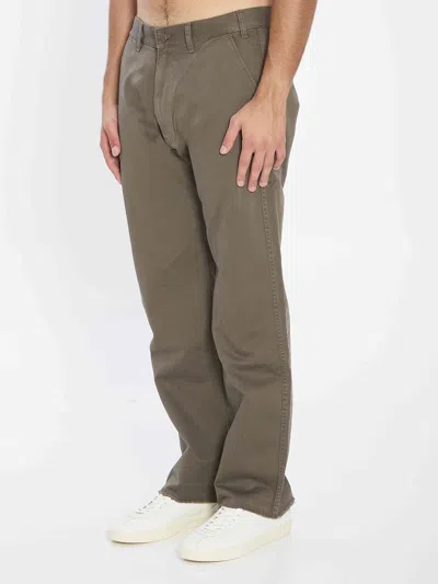 Celine Men Rinsed Denim Jeans In Green