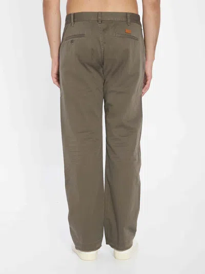 Celine Men Rinsed Denim Jeans In Green