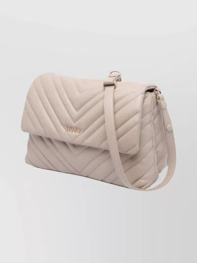 Liu •jo Versatile Crossbody Bag Adjustable Strap In Neutral