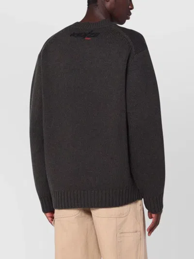 Kenzo Boke Flower Cotton Blend Sweater In Black