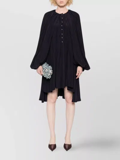 Lanvin Women Short Pleated Dress In Black